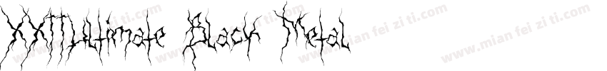 XXIIUltimate Black Metal字体转换